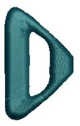 Monogram Alphabet - O - 4x4 alphabet quick stitch embroidery design for kitchen aprons
