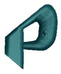 quick stitch alphabet machine embroidery pattern - Monogram Alphabet - P for reusable tote bags