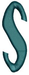 alphabet quick stitch machine embroidery - Monogram Alphabet - S for decorative pillow covers