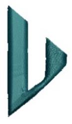 Monogram Alphabet - V - 4x4 alphabet quick stitch embroidery design for kitchen aprons