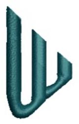 Monogram Alphabet - W - 4x4 alphabet quick stitch embroidery design for decorative pillow covers