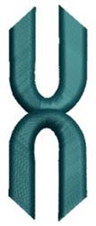alphabet quick stitch machine embroidery - Monogram Alphabet - X for patchwork quilt blocks