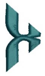 Monogram Alphabet - X - 4x4 alphabet quick stitch embroidery design for kitchen aprons