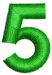 Number Five - 4x4 five quick stitch machine embroidery design for Birthday Banners