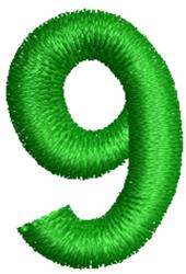 quick stitch nine machine embroidery pattern - Number Nine for Learning Boards