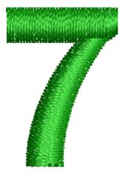 seven quick stitch machine embroidery - Number Seven perfect for reusable tote bags
