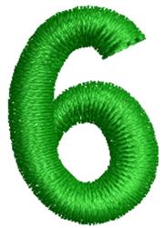 quick stitch six machine embroidery pattern - Number Six for Party Decorations