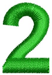 Number Two - 4x4 two quick stitch machine embroidery design for Birthday Banners