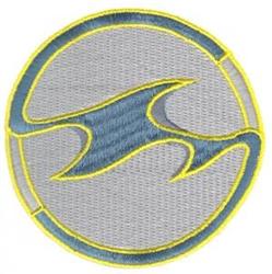 Wave Tattoo - 5x7 tattoo detailed machine embroidery design for kitchen tea towels