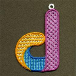 FSL Patchwork D - 4x4 patchwork detailed embroidery design for personalized gifts
