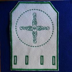 beginner-friendly cross machine embroidery pattern - Cross Bag for Ceremonial Garments