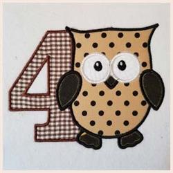owl applique machine digital embroidery - Owl Applique 4 perfect for reusable tote bags