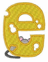 Mouse Cheese e - 4x4 cheese beginner-friendly embroidery design for decorative pillow covers