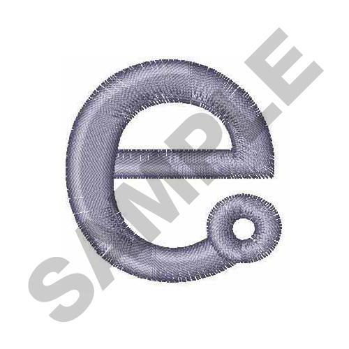 SILVER CIRCLE LOWERCASE E SILVER CIRCLE LOWERCASE E