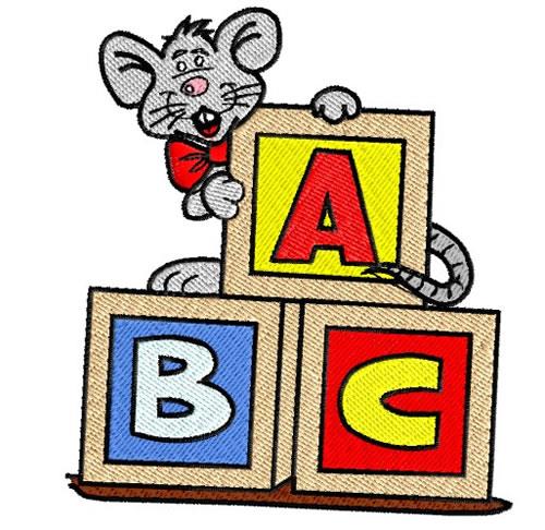 Mouse With ABC Blocks Mouse With ABC Blocks