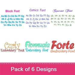 Comic Crescent & Curly Fonts