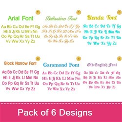 Old English & Script Embrilliance Embroidery Font Bundle - Classic Elegant Lettering Styles (6 Fonts) - BX font