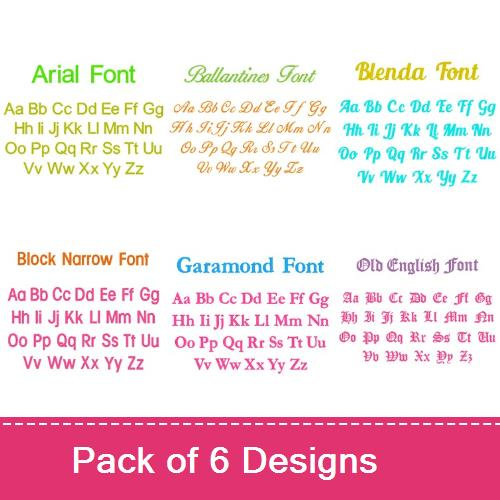 Six Fonts Six Fonts