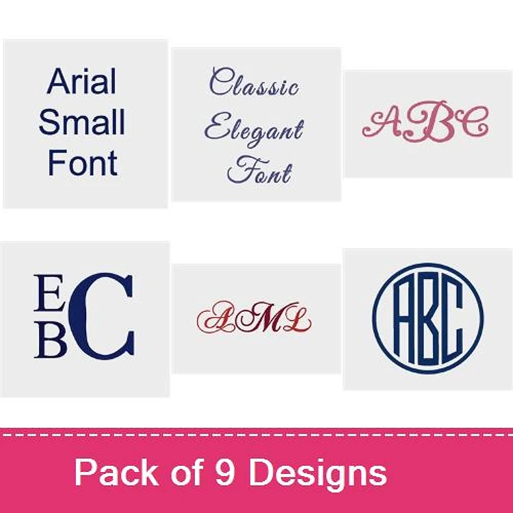 Elegant Classic Fonts Embroidery Font Bundle - Classic Elegant Block & Script Lettering (9 Fonts) - Home Format, PES, DST & 6 formats