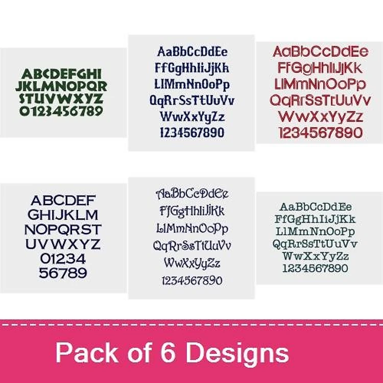 Clean & Simple Embroidery Font Bundle - Modern Block, Script & Decorative Lettering (6 Fonts) - PES, DST & 7 formats