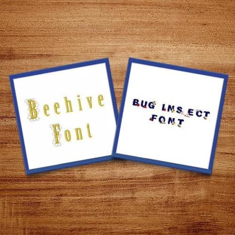 Bugs & Bees Embroidery Font Bundle - Playful Insect & Bug Themed Fonts (3 Fonts) - Home Format