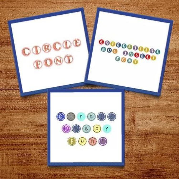 Circles & Rounded Fonts Embroidery Font Bundle - Playful Rounded Alphabets (3 Fonts) - BX font, PES & 12 formats