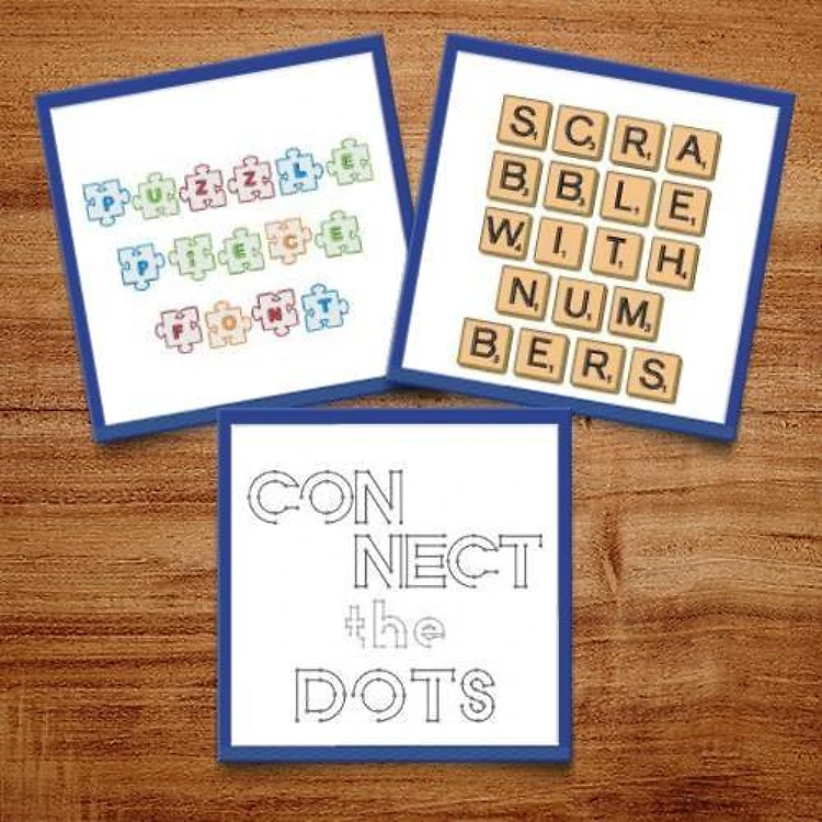 Let’s Play A Game Fonts Embroidery Font Bundle - Playful Game-Themed Lettering (3 Fonts) - BX font, PES & 12 formats