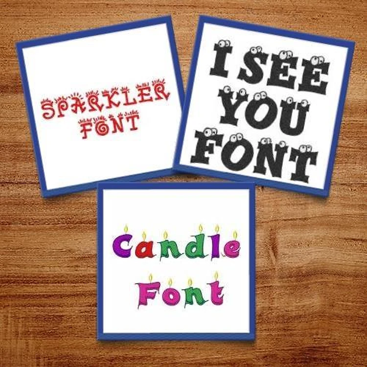 Fun & Goofy Fonts Embroidery Font Bundle - Playful Decorative Alphabets (3 Fonts) - BX font, PES & 12 formats