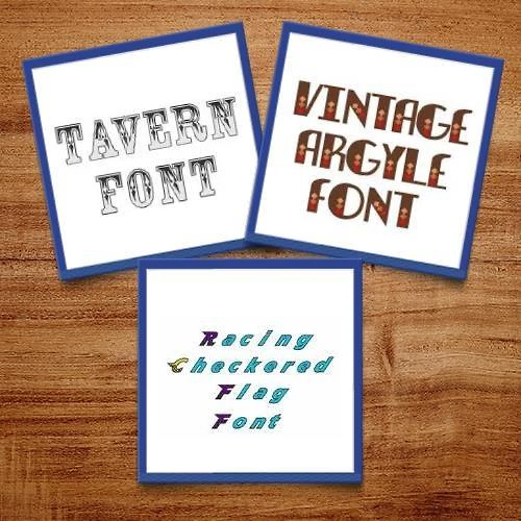 Patterned Fonts Embroidery Font Bundle - Vintage & Playful Decorative Lettering (3 Fonts) - BX font, PES & 12 formats