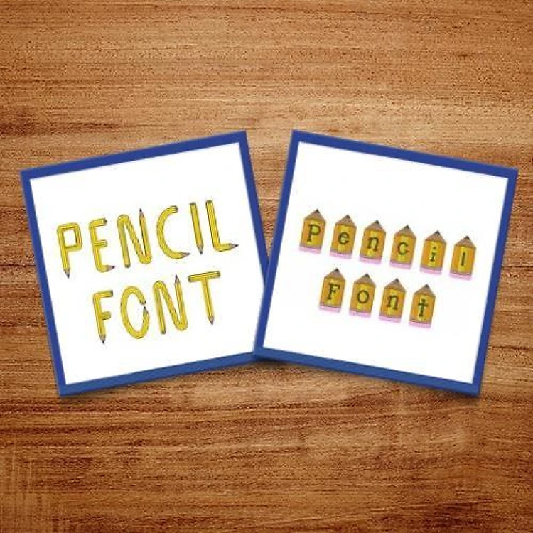 Back To School Embroidery Font Bundle - Playful Pencil-Themed Lettering (3 Fonts) - BX font, PES & 12 formats
