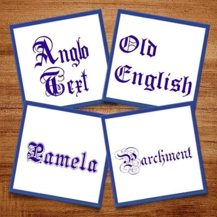 Gothic Calligraphy Embroidery Font Bundle - Elegant Gothic Calligraphy Styles (5 Fonts) - PES, DST & 9 formats