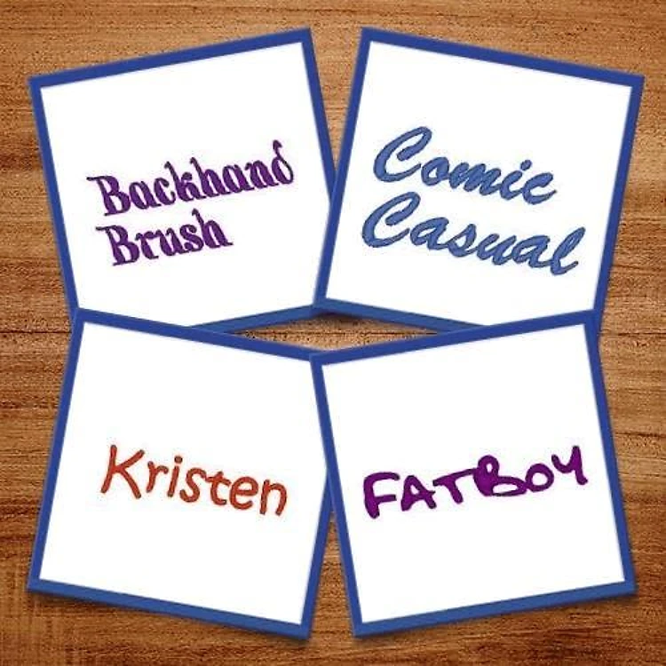 Casual Handwriting Embroidery Font Bundle - Playful Script & Decorative Lettering (5 Fonts) - PES, DST & 9 formats