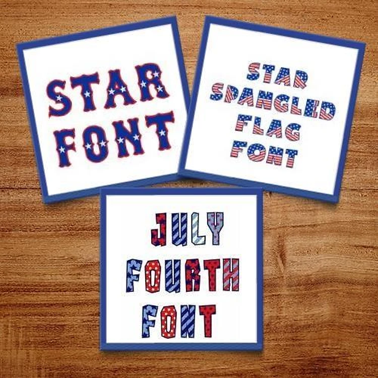 4th of July Embroidery Font Bundle - Festive Block & Decorative Lettering (3 Fonts) - BX font, PES & 12 formats