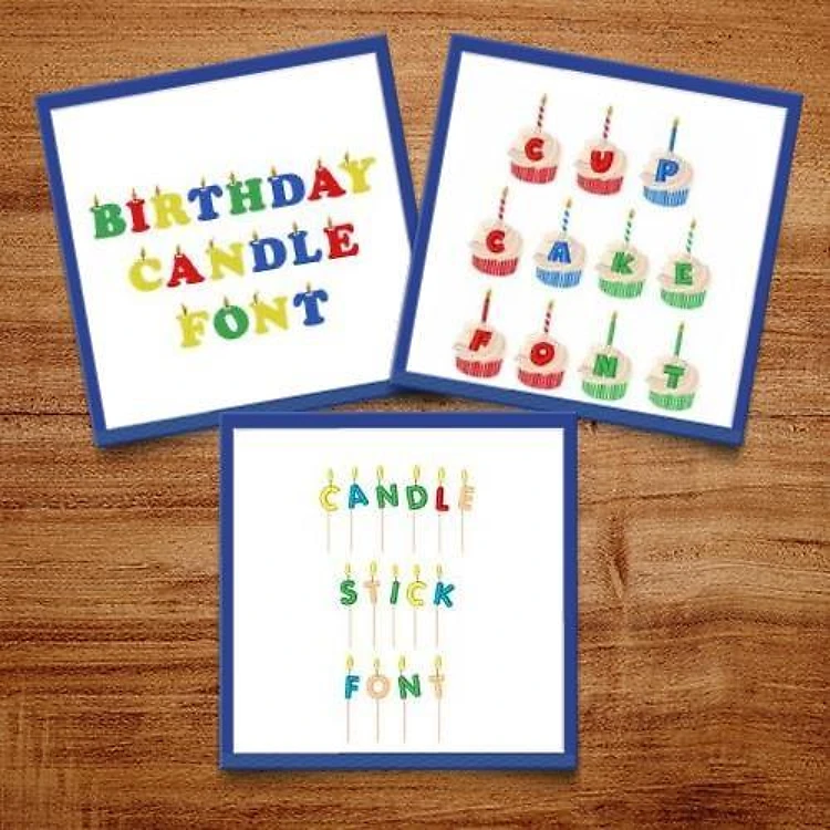 Birthday Pack Embroidery Font Bundle - Playful Decorative Alphabets (3 Fonts) - BX font, PES & 12 formats