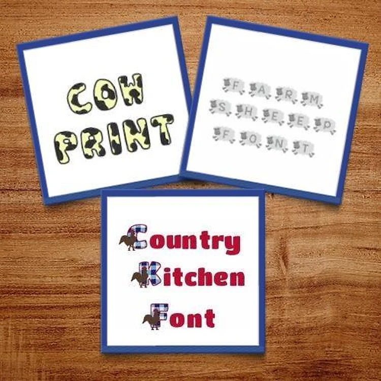 Down on the Farm Pack Embroidery Font Bundle - Playful Farm-Themed Lettering (3 Fonts) - BX font, PES & 12 formats