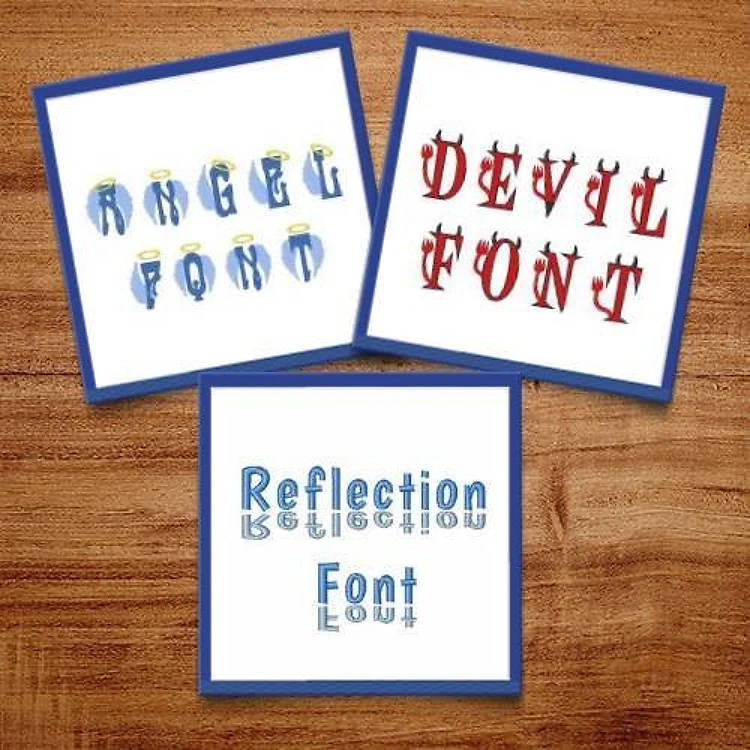Good and Evil Embroidery Font Bundle - Playful & Thematic Styles (3 Fonts) - BX font, PES & 12 formats