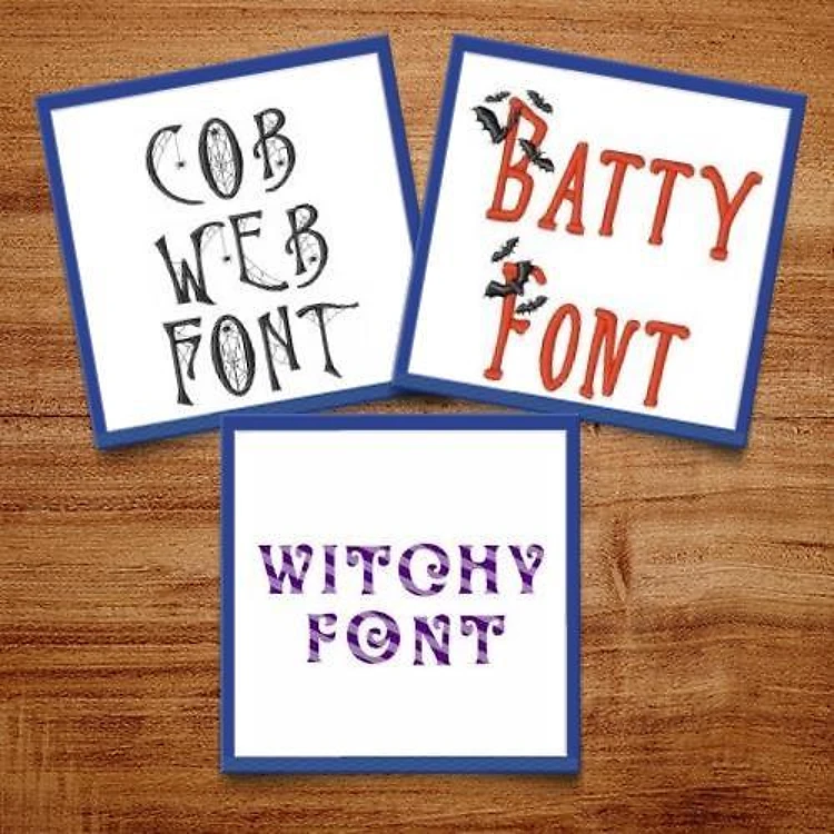 Halloween Pack 2 Embroidery Font Bundle - Spooky & Whimsical Lettering (3 Fonts) - BX font, PES & 12 formats