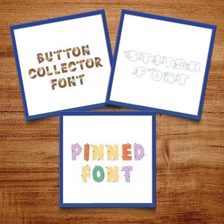 In Stitches Embroidery Font Bundle - Playful Decorative & Applique Designs (3 Fonts) - BX font, PES & 12 formats