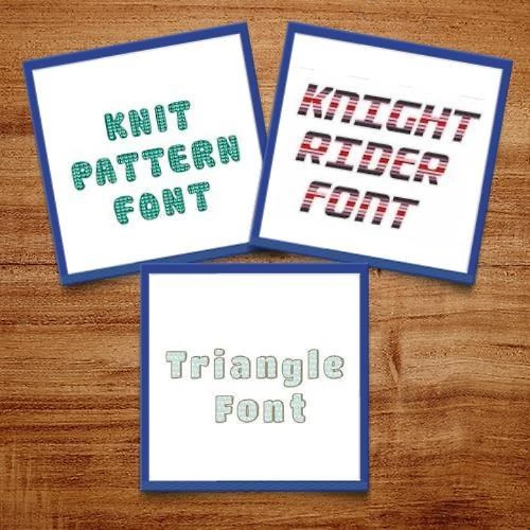 Patterns 3 Embroidery Font Bundle - Playful Font Designs & Decorative Lettering (3 Fonts) - BX font, PES & 12 formats
