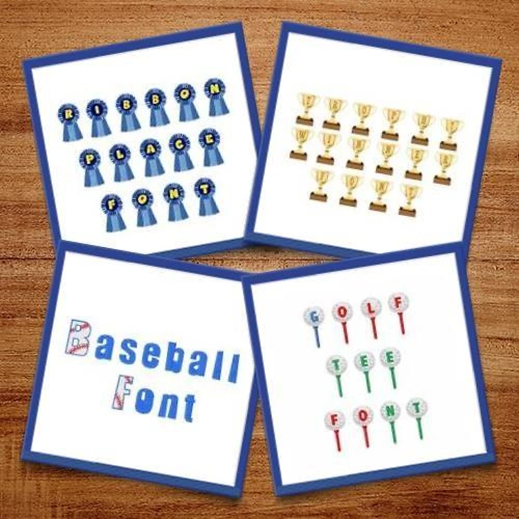 Sports 2 Embroidery Font Bundle - Playful Decorative & Block Sports Fonts (4 Fonts) - BX font, PES & 12 formats