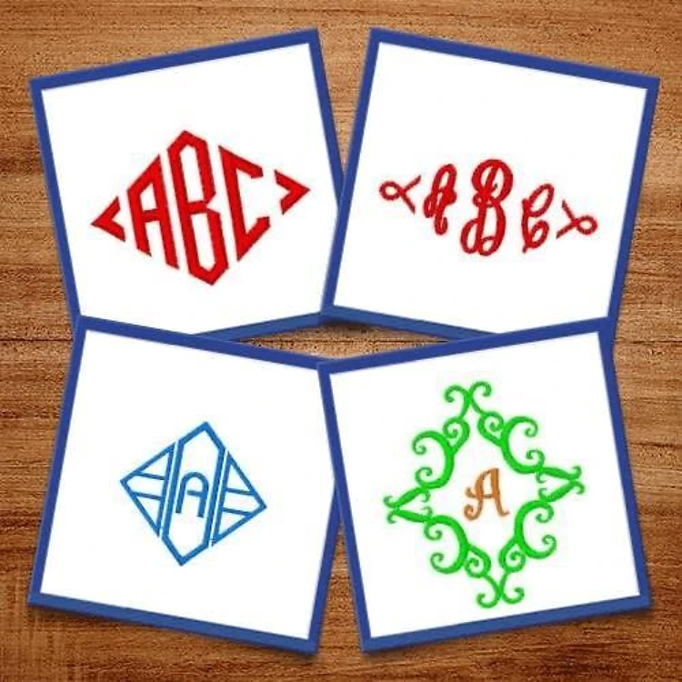 Monogram Fonts Embroidery Font Bundle - Elegant Scripts & Decorative Lettering (5 Fonts) - Home Format, PES, DST & 9 formats