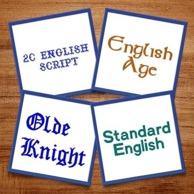 English Fonts Embroidery Font Bundle - Traditional Elegant Script & Block Lettering (4 Fonts) - Home Format, PES, DST & 8 formats