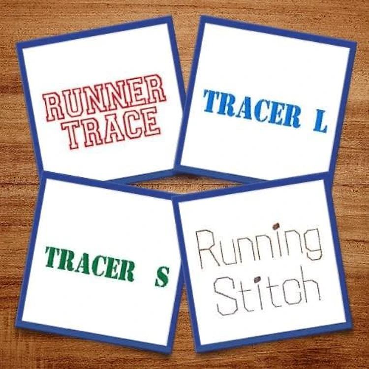 Tracer Fonts Embroidery Font Bundle - Bold Block & Traditional Script Styles (4 Fonts) - Home Format, PES, DST & 9 formats