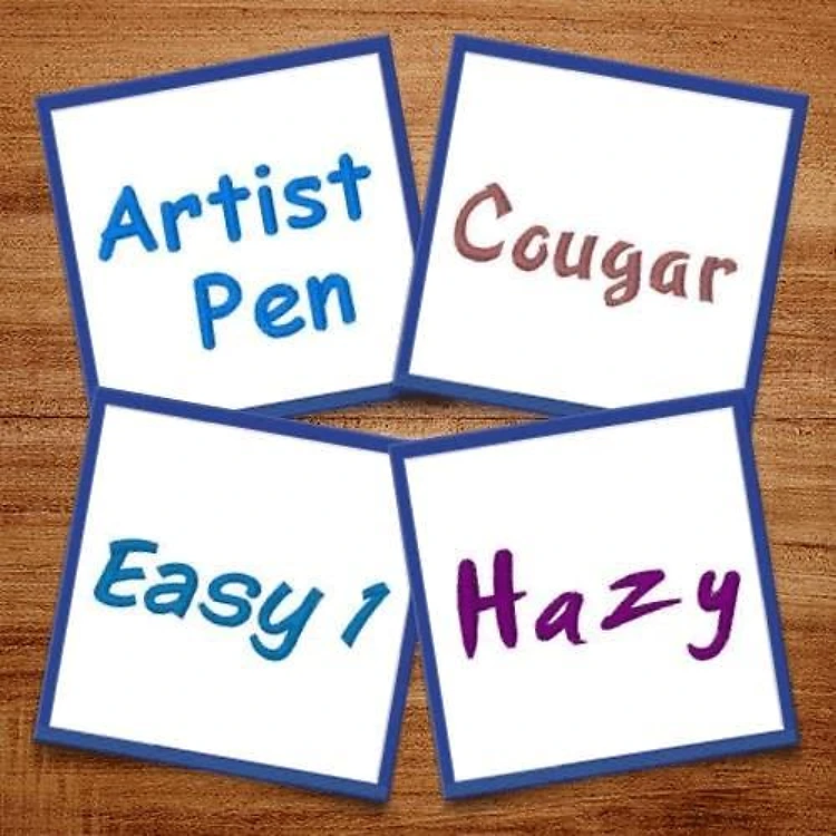 Handwriting Fonts Embroidery Font Bundle - Playful Lettering Styles (4 Fonts) - PES, DST & 9 formats