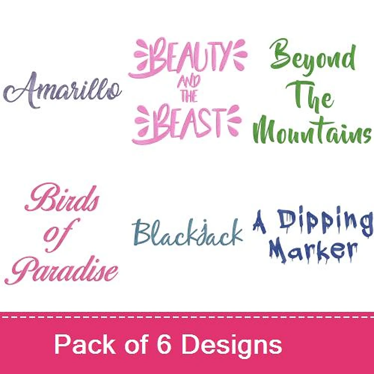 Fancy & Fun Embroidery Font Bundle - Fun and Playful Lettering (6 Fonts) - Home Format, PES, DST & 6 formats