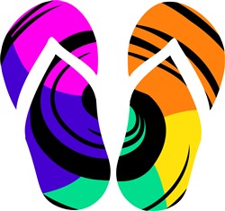 Rainbow Flip Flops SVG cut file at EmbroideryDesigns.com ...