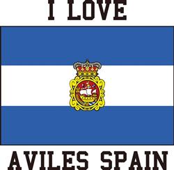 Aviles, Spain Flag