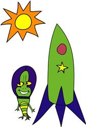 Alien & Spaceship