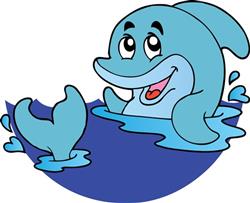 Bathing Dolphin