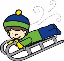 Boy Sledding